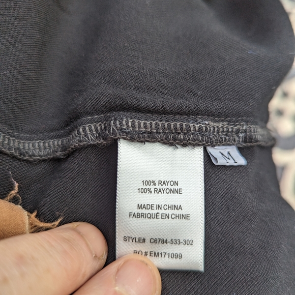 Anthropologie Cloth Stone Black Short Sleeve V-Neck Crispin Mini Tunic D… - Picture 8 of 8